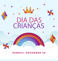 Gradient Dia Das Criancas Posts Set