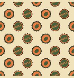 Beer Cap Seamless Pattern Cap In Retro Color