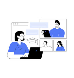 Video Conferencing Isolated Cartoon