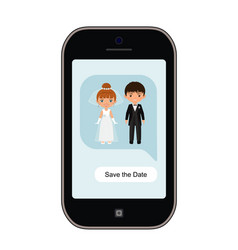 Wedding Invitation Couple On Smartphone