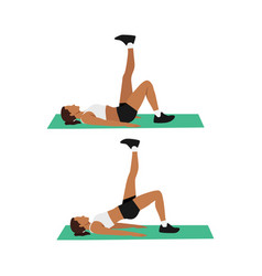 Woman Doing Single Leg Bridge Exercise