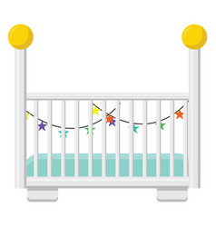 Baby Crib On A White Background