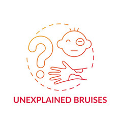 Unexplained Bruises Red Gradient Concept Icon