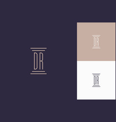 Dr Monogram Initials Design For Law Firm Logo