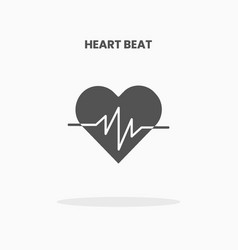 Heart Beat Glyph Icon