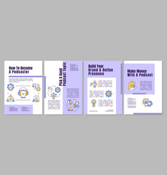 Podcaster Tips For Beginner Purple Brochure