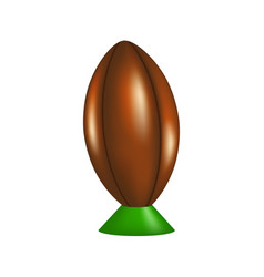 Retro Rugby Ball On Kicking Tee