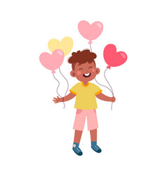 Boy With Heart Balloons