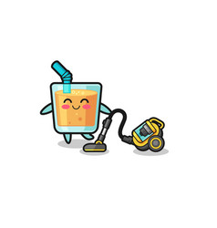 Cute Orange Juice Holding Vacuum Cleaner