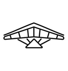 Delta Hang Glider Icon Outline Wind Plane