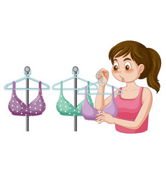 Teen Girl Experiencing Puberty Choosing Bra