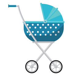 Baby Stroller On A White Background