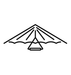 Flying Hang Glider Icon Outline Sky Man