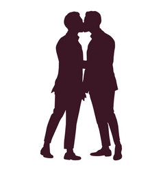 Gay Couple Kissing Silhouette