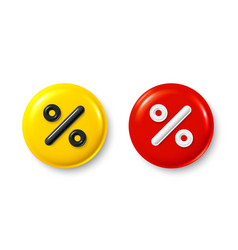 Percent Discount 3d Button Percentage Sale