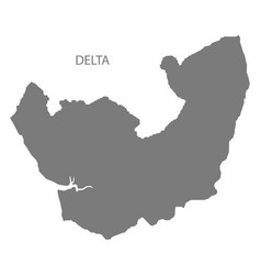 Delta Nigeria Map Grey