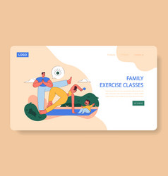 Family Exercise Classes Concept