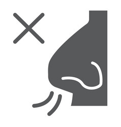 No Smell Symptom Glyph Icon Infection And Covid19