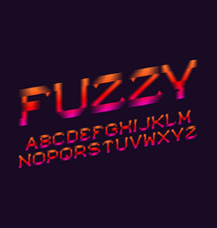 Fuzzy Alphabet Pink Red Orange Gradient Font