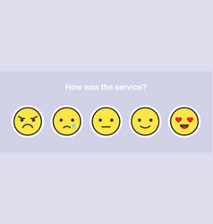 Reviews Or Rating Scale With Emoji Representing