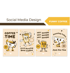 Social Media Story Set With Coffee Special Offers