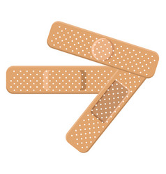 Three Band Aids On A White Background