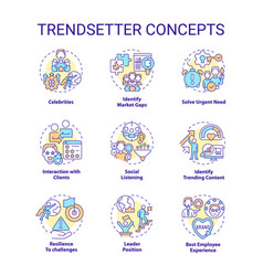 Trendsetter Concept Icons Set