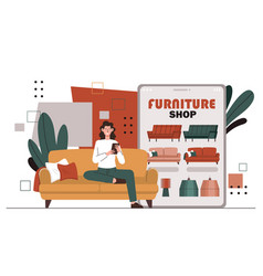 Woman Buy Furniture Online