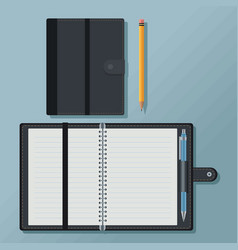 Notebook And Pencil Mockup