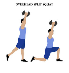 Overhead Split Squat Exercise Strength Workout