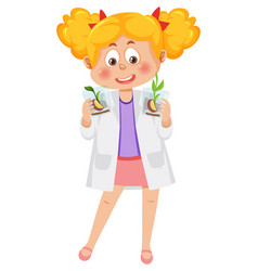 Scientist Girl Cartoon Character