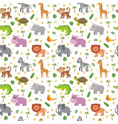 Cute african animals childish seamless pattern Vector Image