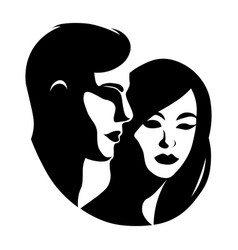 Couple Black Icon On White Background