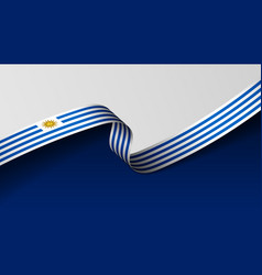 Uruguay Ribbon Flag Background