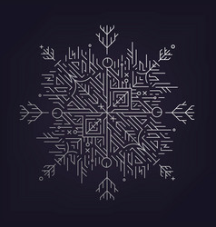 Abstract Linear Snowflake Artdeco