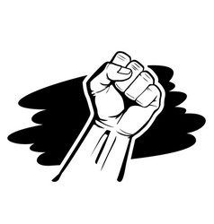 Raised Clenched Fist Of Protest