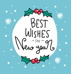 Best Wishes In New Year Word Lettering