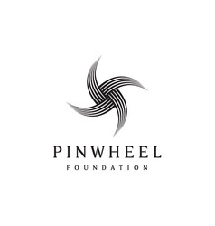 Black Pinwheel Logo Template