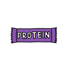 Protein Bar Doodle Icon Color Line