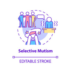 Selective Mutism Concept Icon