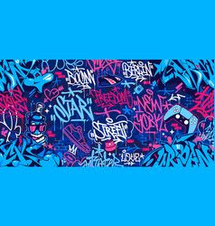 Blue Abstract Urban Style Hiphop Graffiti Street