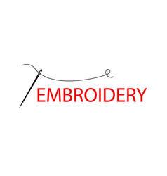 Embroidery With A Needle Logo Symbol