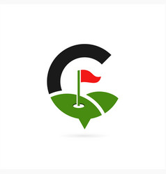 Golf Club Logo Letter C