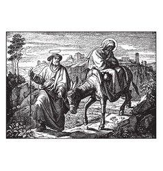 Joseph Leads Mary And Jesus On The Road To Egypt