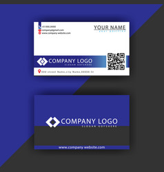 Modern Business Card Template Blue Colors