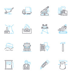 Real Estate Property Development Linear Icons