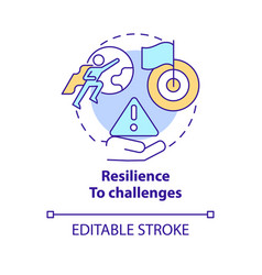 Resilience To Challenges Concept Icon