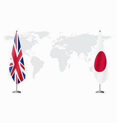 United Kingdom And Japan Flags For Official