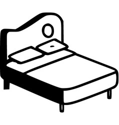 Bed - Black And White Isolated Icon