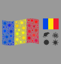 Coronavirus Mosaic Romania Flag